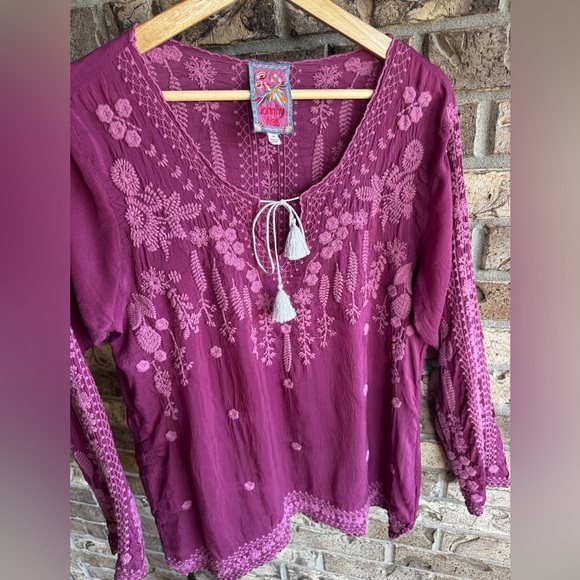 🌺Gorgeous Johnny Was Santorini M Tonal Embroidered Tunic Top - Picture 5 of 9
